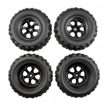 900200 Reifen/F. 1:10*12 XS-Line Black 4St.